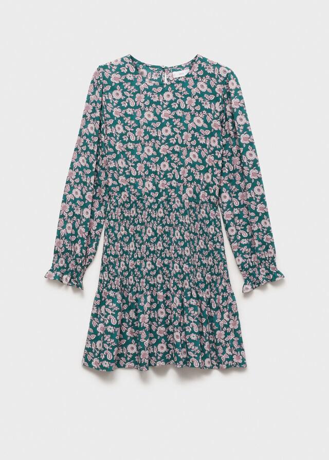 Mango Kleid mit Buchstaben-Muster und Raffdetails Begrenztes Angebot