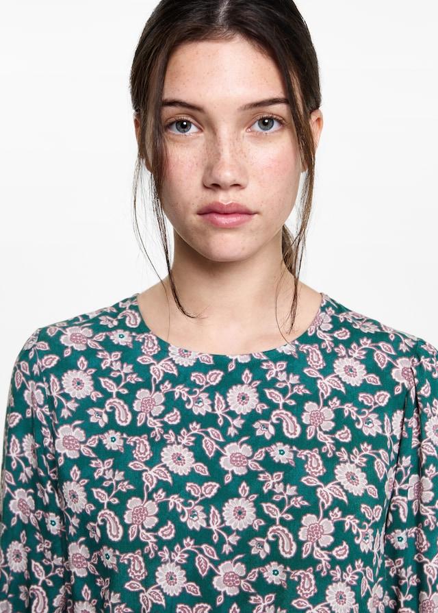 Mango Kleid mit Buchstaben-Muster und Raffdetails Begrenztes Angebot