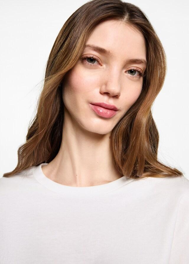 Mango T-Shirt mit geraffter Taille Valentinstagsangebot
