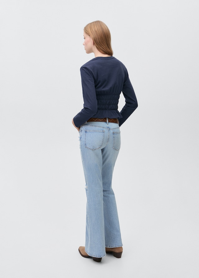 Mango T-Shirt mit geraffter Taille Jubiläumsangebot
