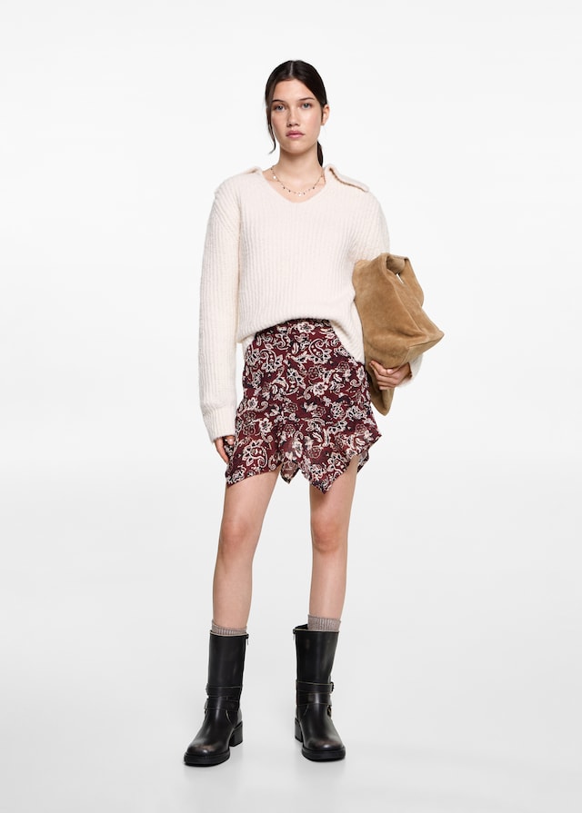 Mango Asymmetrisches Printkleid Tägliche Deals