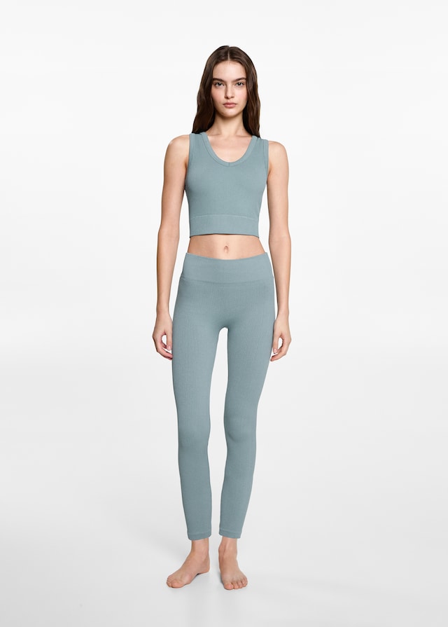 Mango Sportleggings mit Rippmuster Begrenzte Freigabe