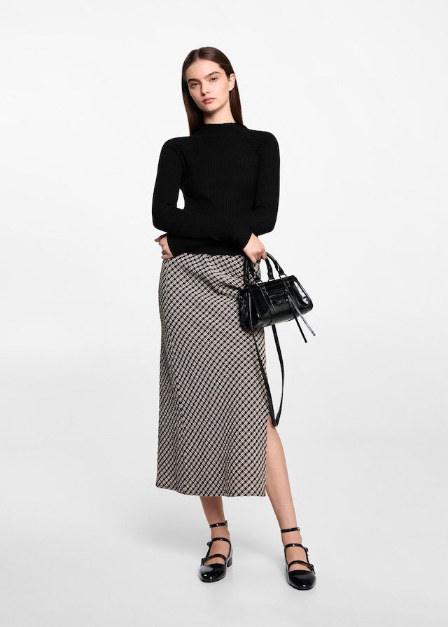 Mango Ripp-Pullover mit Rollkragen Letzter Tag