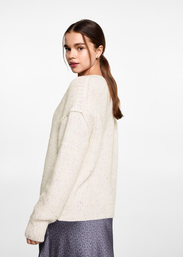 Mango Oversized-Pullover mit V-Ausschnitt Bis zu 50% Rabatt