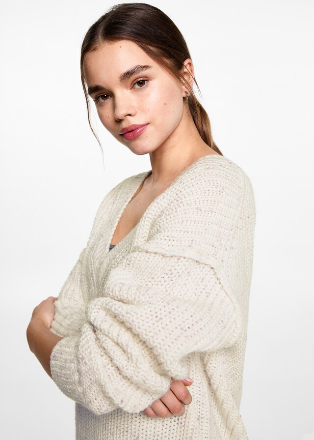 Mango Oversized-Pullover mit V-Ausschnitt Bis zu 50% Rabatt