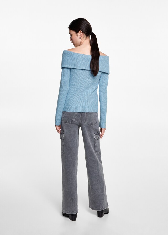 Mango Schulterfreier Strickpullover Bis zu 65% Rabatt