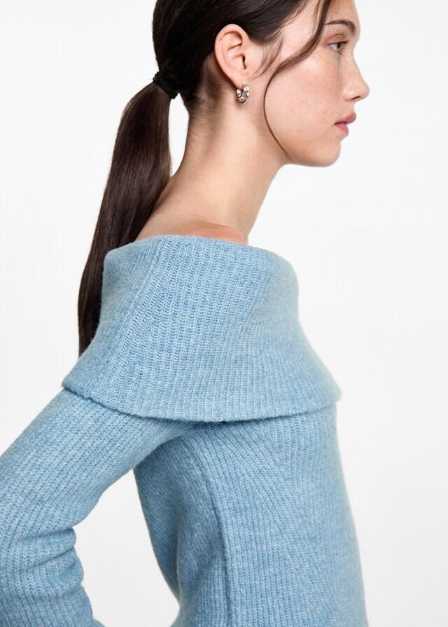 Mango Schulterfreier Strickpullover Bis zu 65% Rabatt