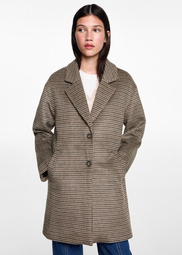 Mango Mantel mit Hahnentrittmuster Discount Store für neue Produkte