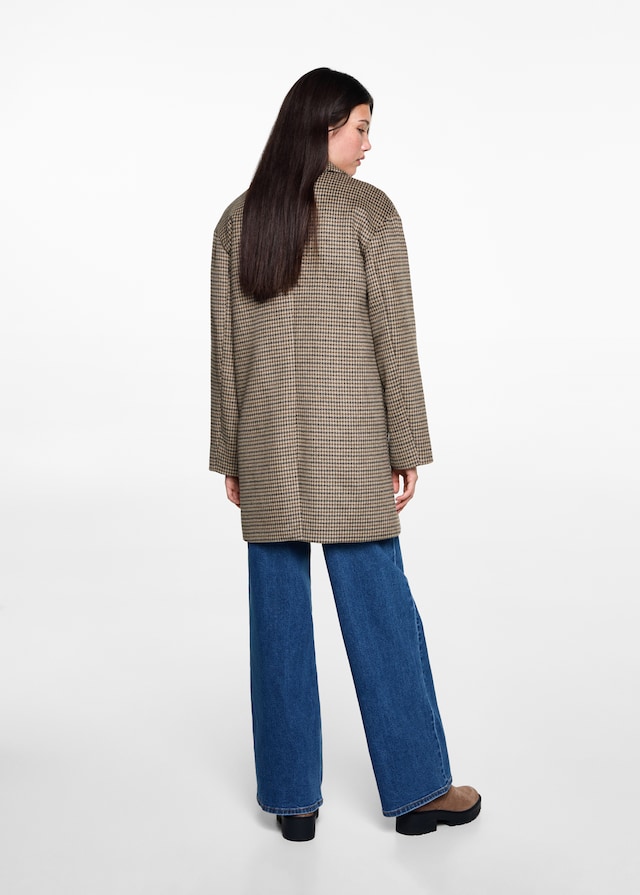 Mango Mantel mit Hahnentrittmuster Discount Store für neue Produkte