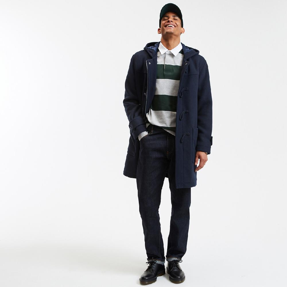 laredoute Gestreiftes Poloshirt lange Ärmel grau grün gestreift LA REDOUTE COLLECTIONS Jubiläumsangebot