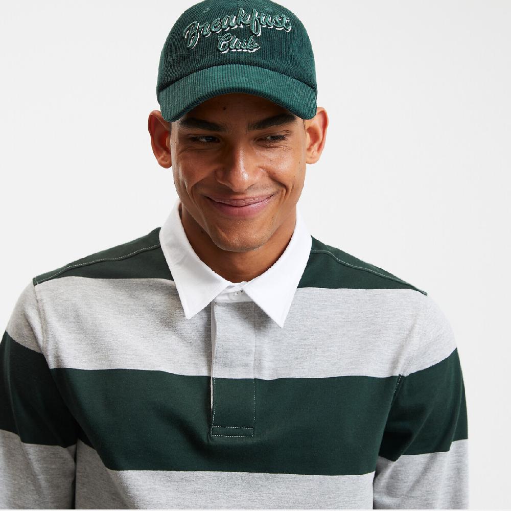 laredoute Gestreiftes Poloshirt lange Ärmel grau grün gestreift LA REDOUTE COLLECTIONS Jubiläumsangebot