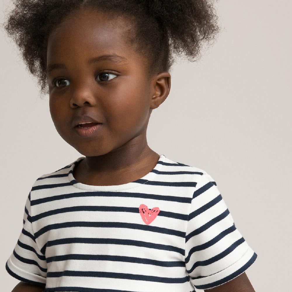 laredoute Gestreiftes Sweatkleid mit kurzen Ärmeln gestreift LA REDOUTE COLLECTIONS Vierteljährliche Förderung