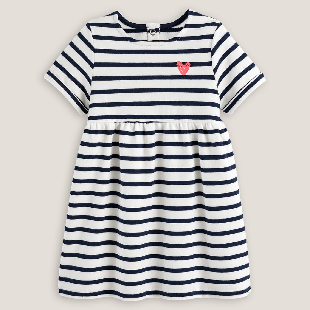 laredoute Gestreiftes Sweatkleid mit kurzen Ärmeln gestreift LA REDOUTE COLLECTIONS Vierteljährliche Förderung