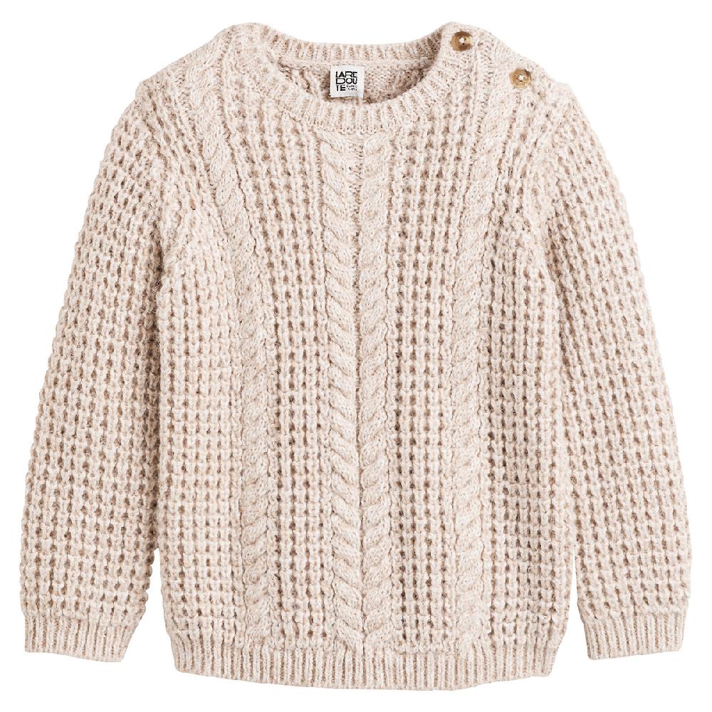 laredoute Pullover mit rundem Ausschnitt Musterstrick beige meliert LA REDOUTE COLLECTIONS Outlet