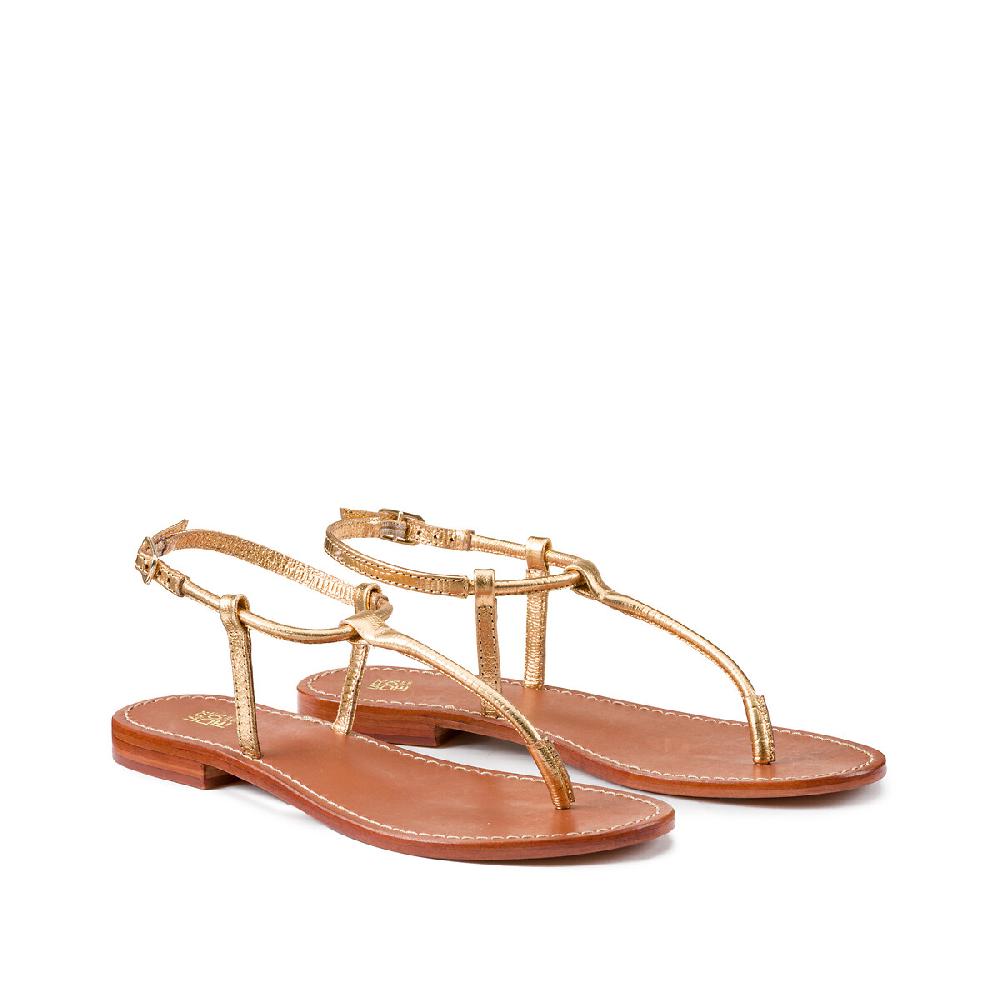 laredoute Zehensandalen aus Leder goldfarben LA REDOUTE COLLECTIONS Begrenztes Angebot