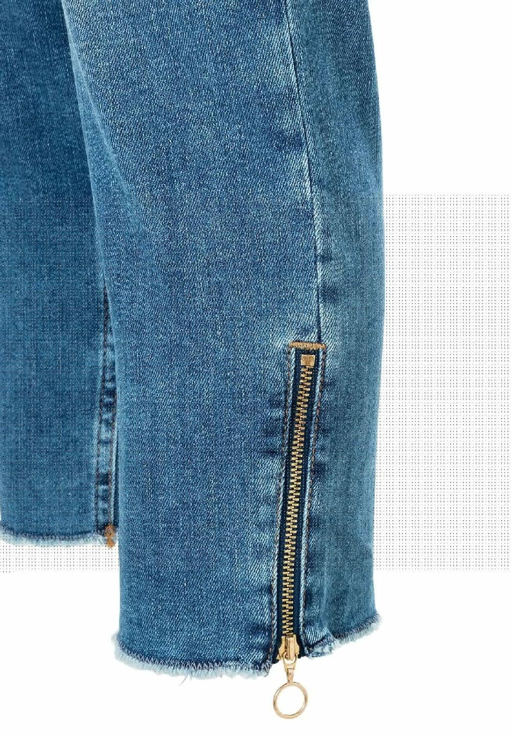 MAC Rich Jeans knöchellang Slim-Fit Fransen-Details für Damen Bestseller
