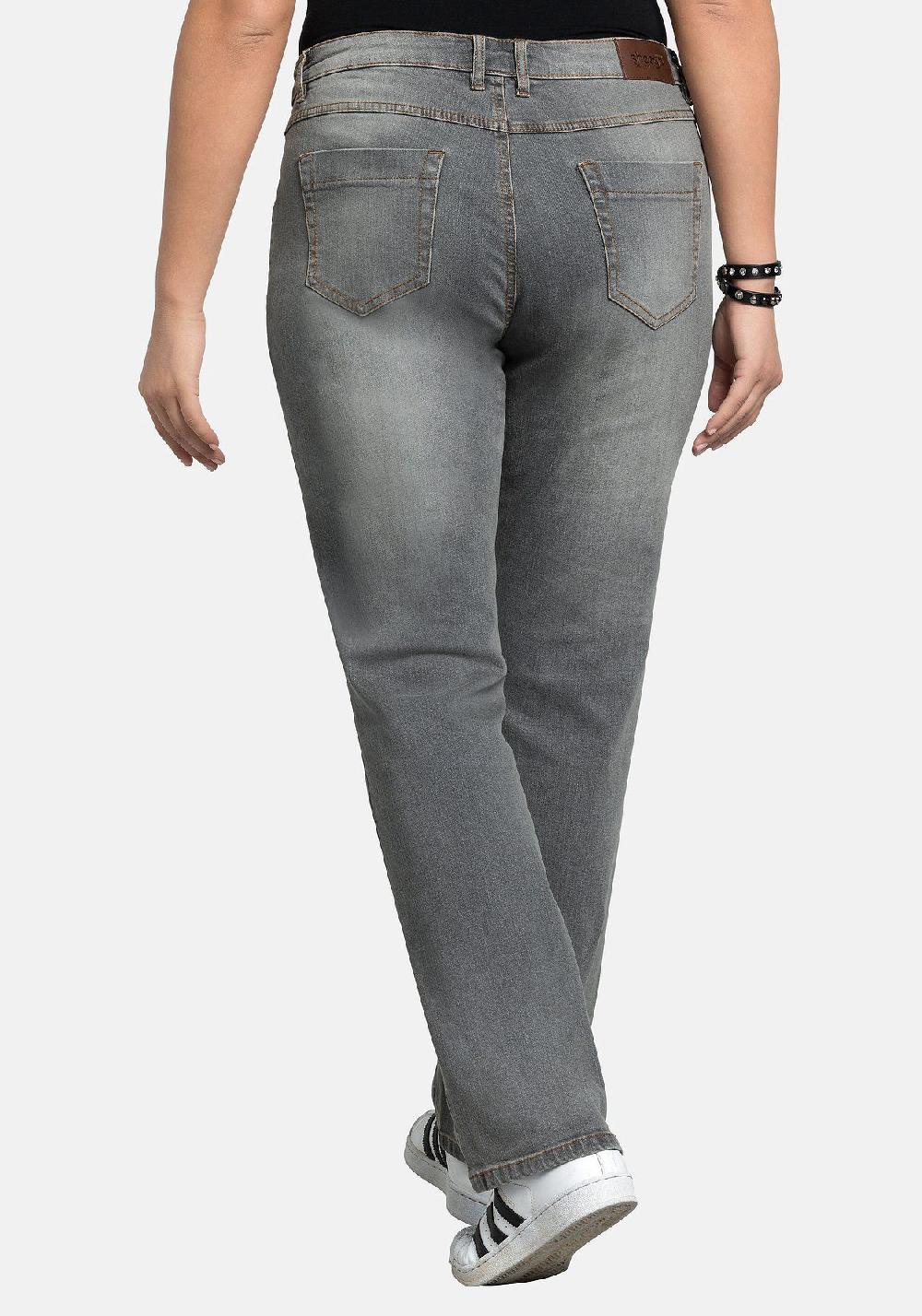 sheego Jeans »Die Gerade« mit Used-Effekten Super Sparpreis