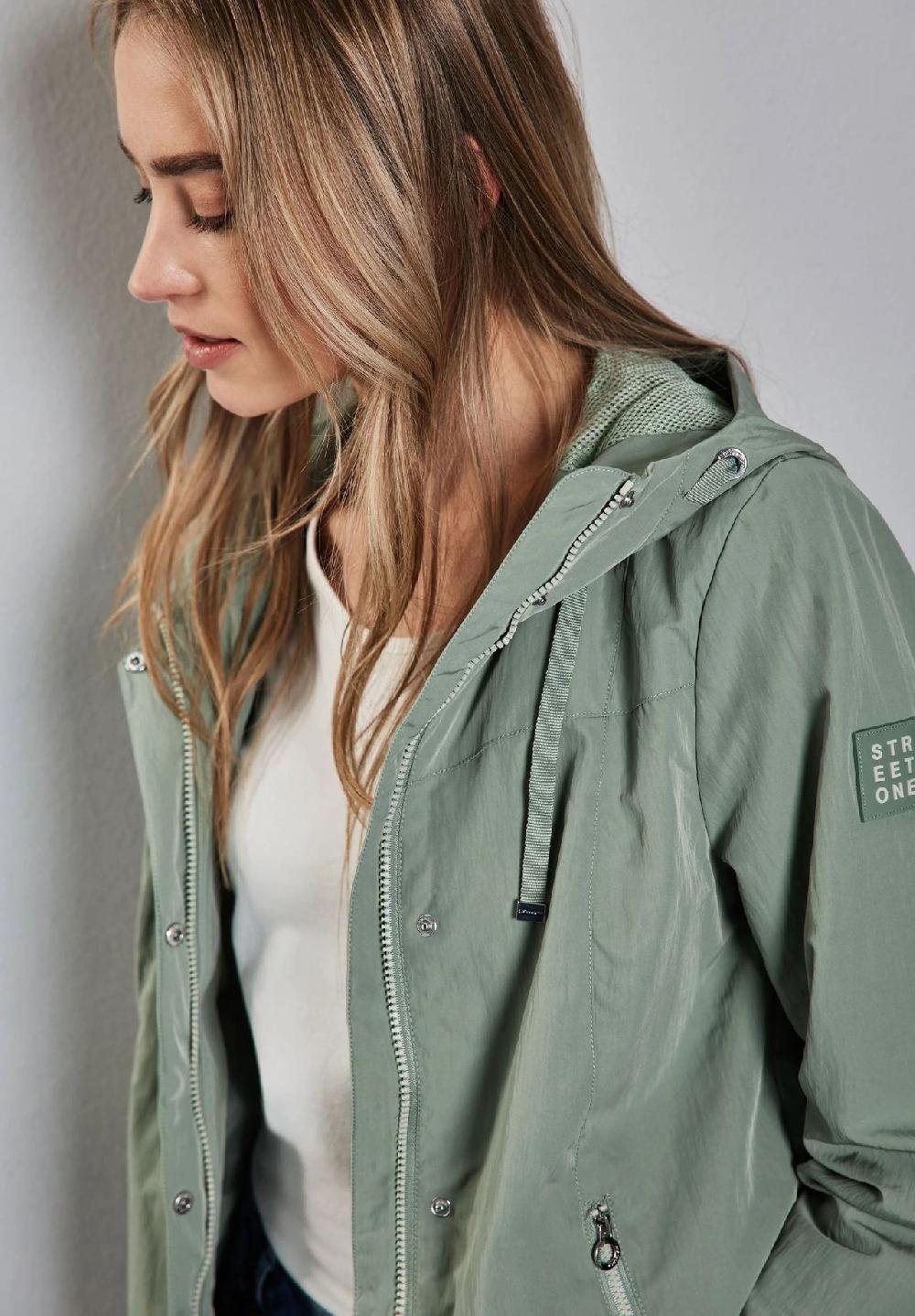 Street One Windbreaker verdeckter Reißverschluss Patch für Damen Nur noch ein Tag übrig