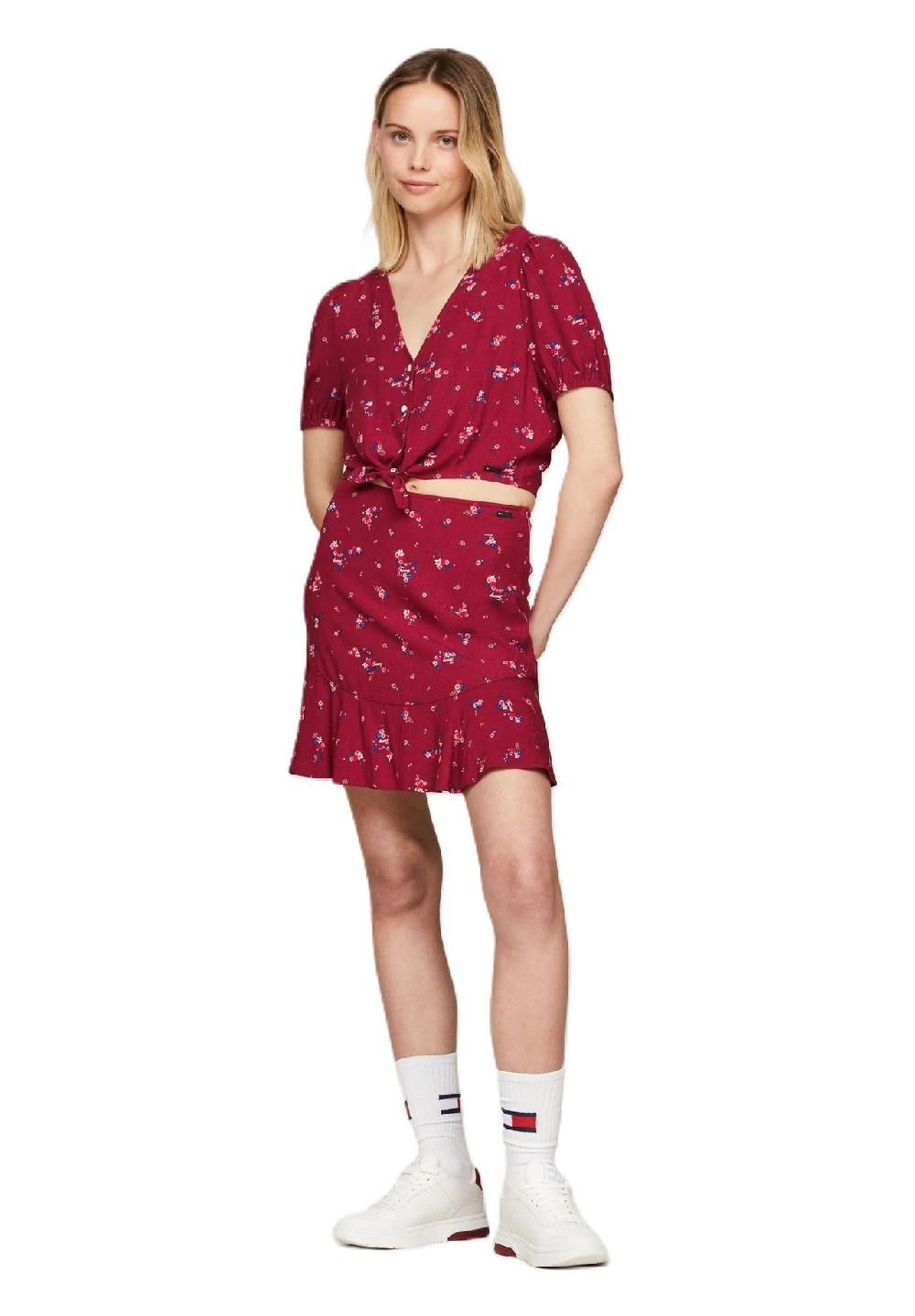 TOMMY Jeans Stufenrock Emblem für Damen Exklusivangebot