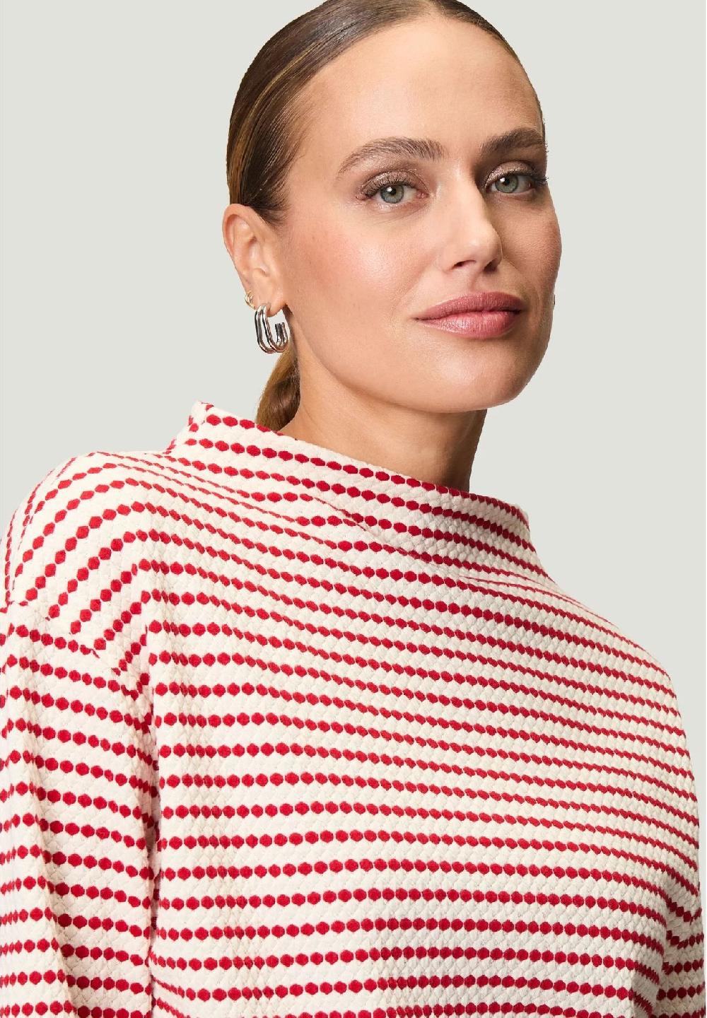 zero Sweatshirt 3/4-Arm Stehkragen für Damen Discount Store für neue Produkte
