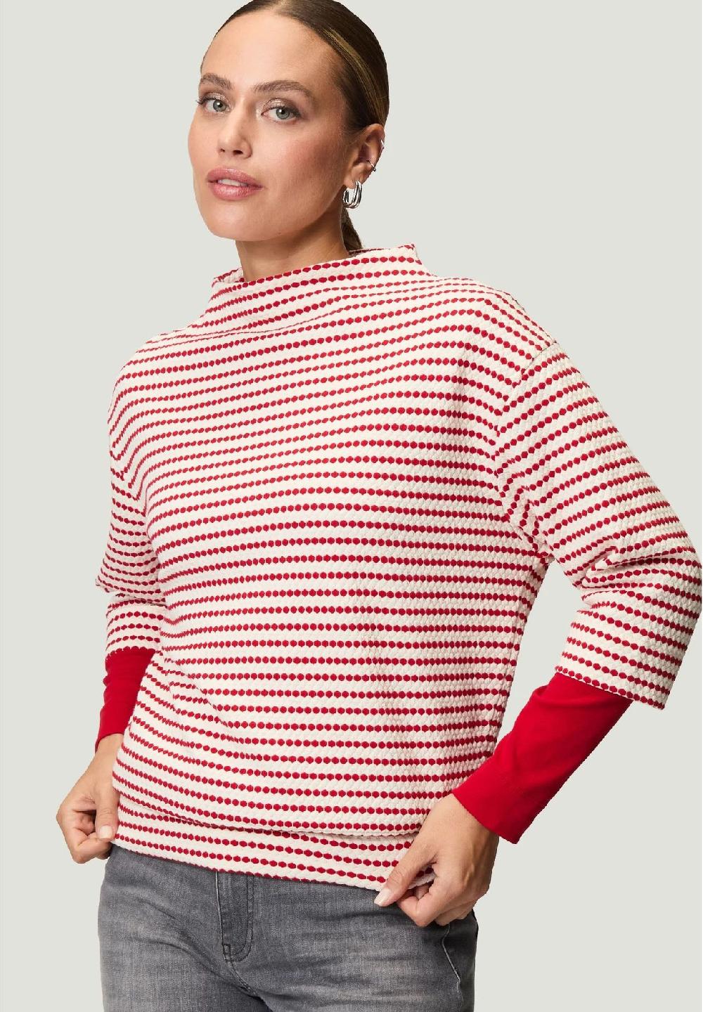 zero Sweatshirt 3/4-Arm Stehkragen für Damen Discount Store für neue Produkte