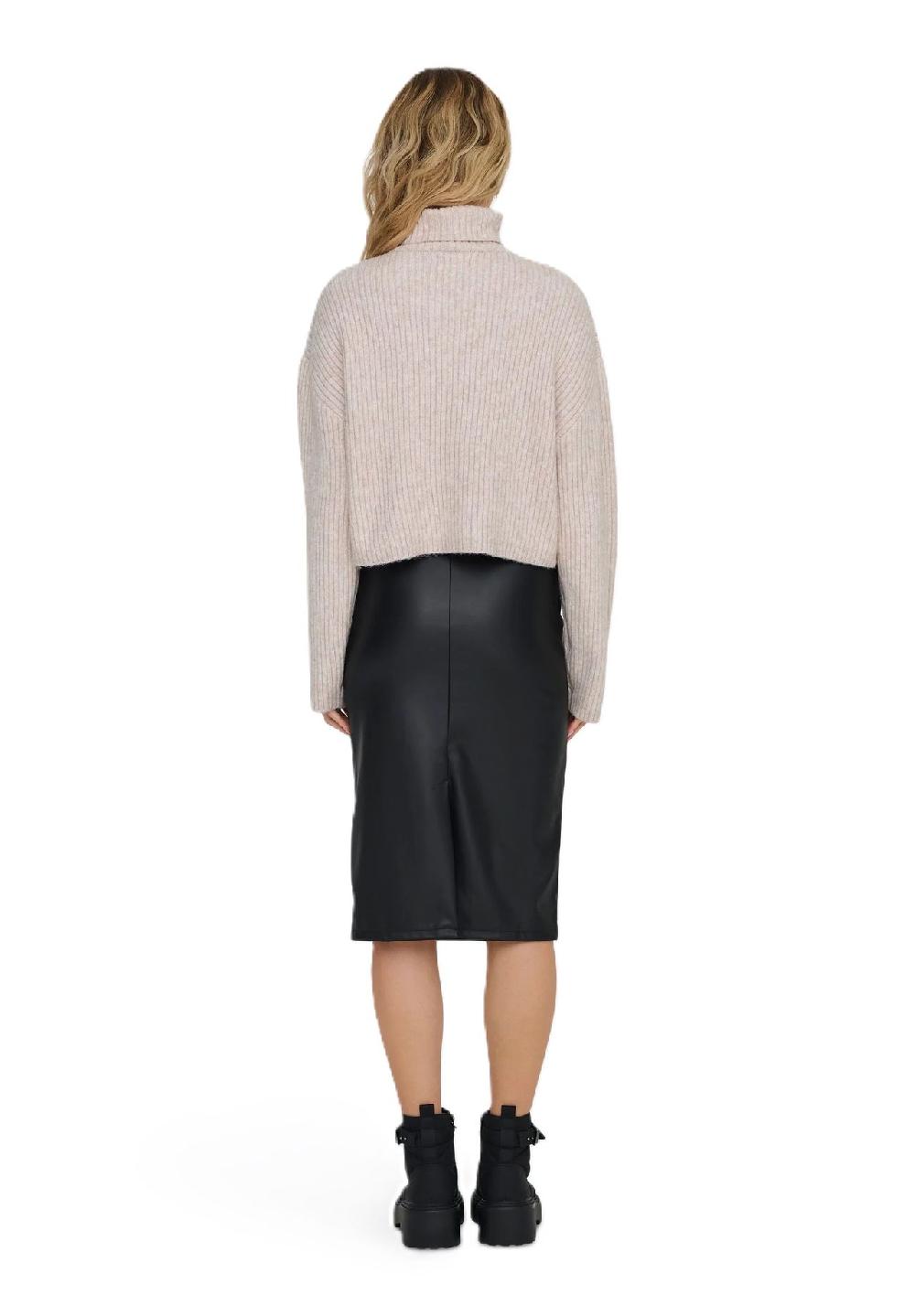 ONLY® Rollkragenpullover "Melanie" Rippbündchen für Damen Valentinstagsangebot