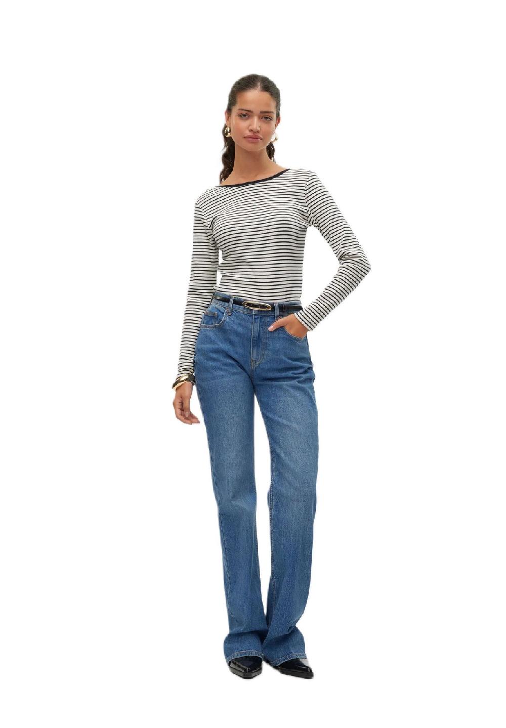 VERO MODA® Langarmshirt "Chloe" U-Ausschnitt für Damen Blitzangebot