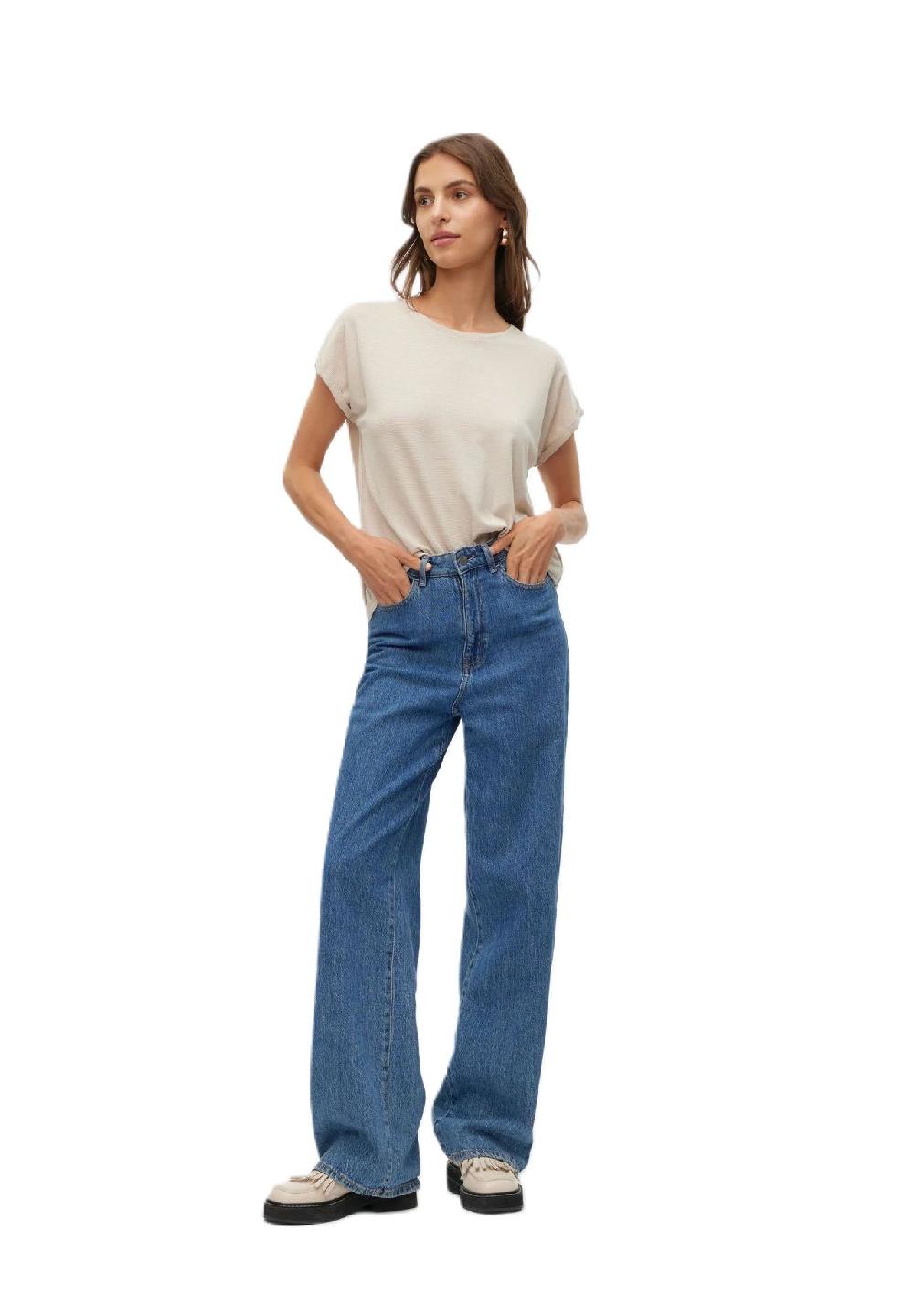 VERO MODA® T-Shirt "Lava" Rundhals für Damen Große Rabatte