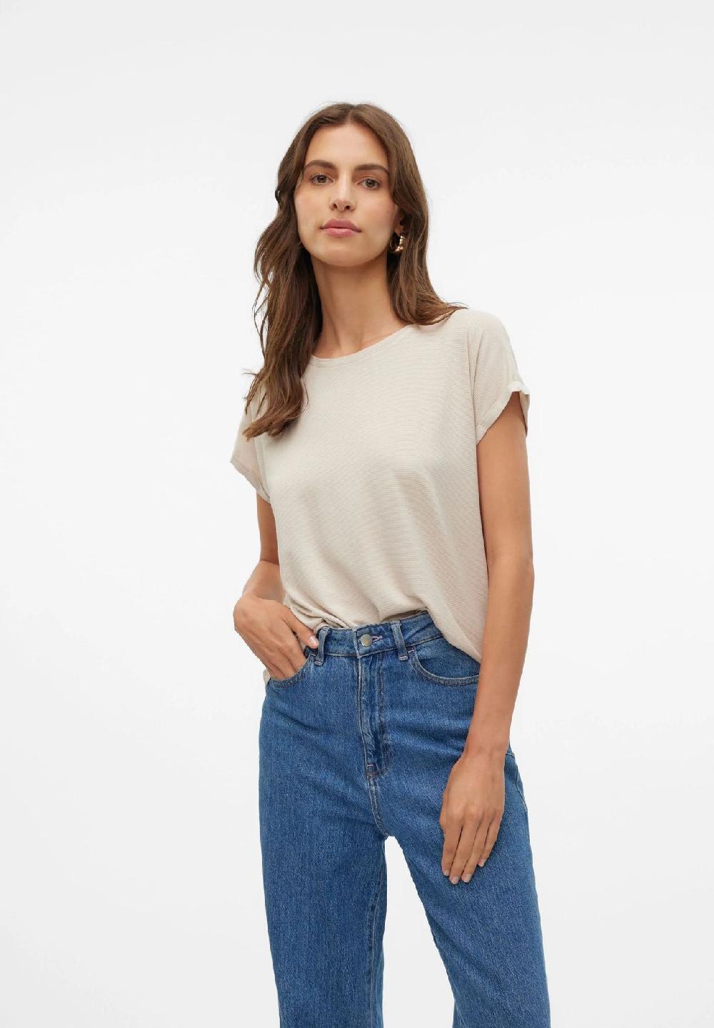 VERO MODA® T-Shirt "Lava" Rundhals für Damen Große Rabatte