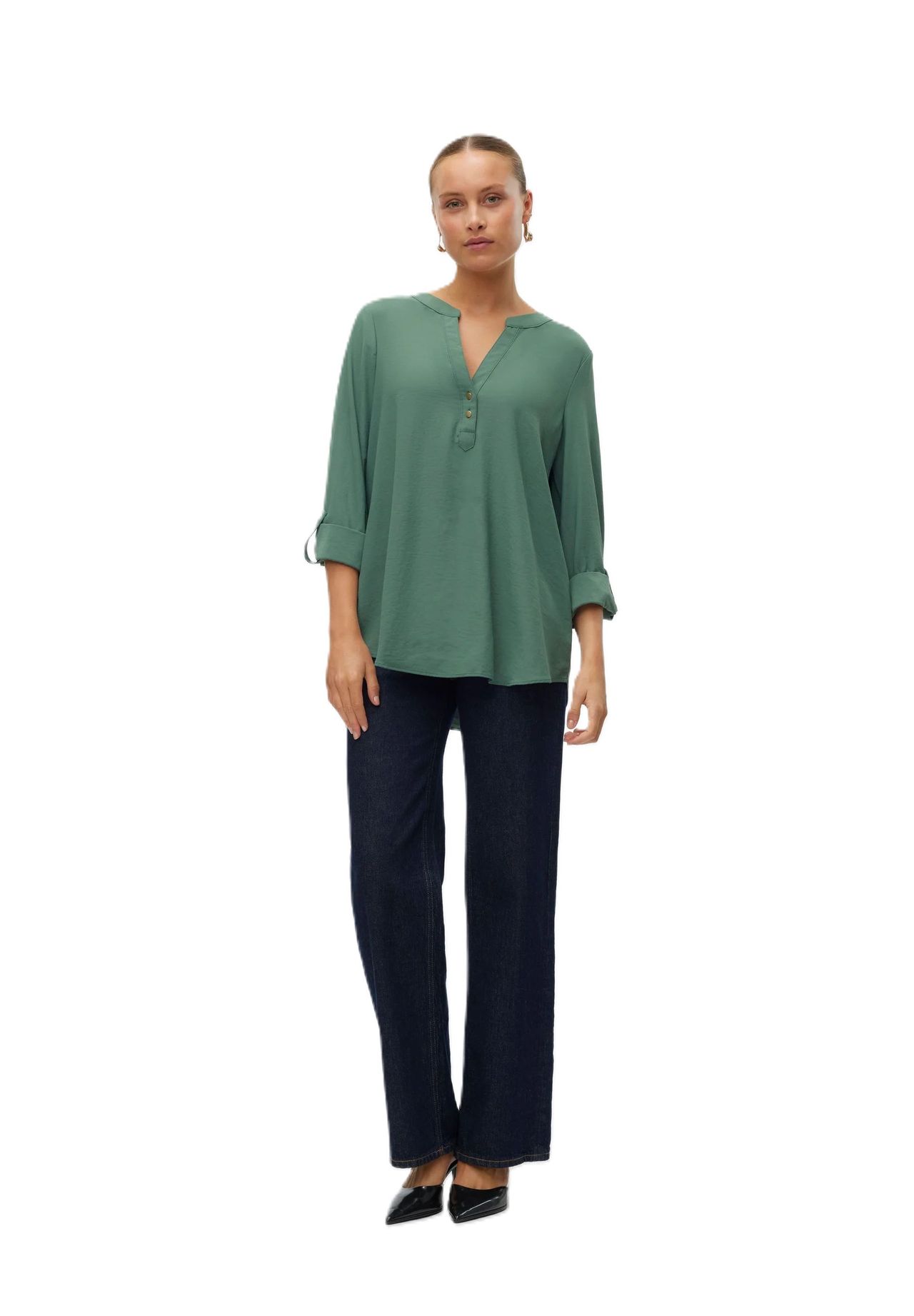 VERO MODA® Blusenshirt Split-Neck für Damen Kauf eins, bekomm eins gratis
