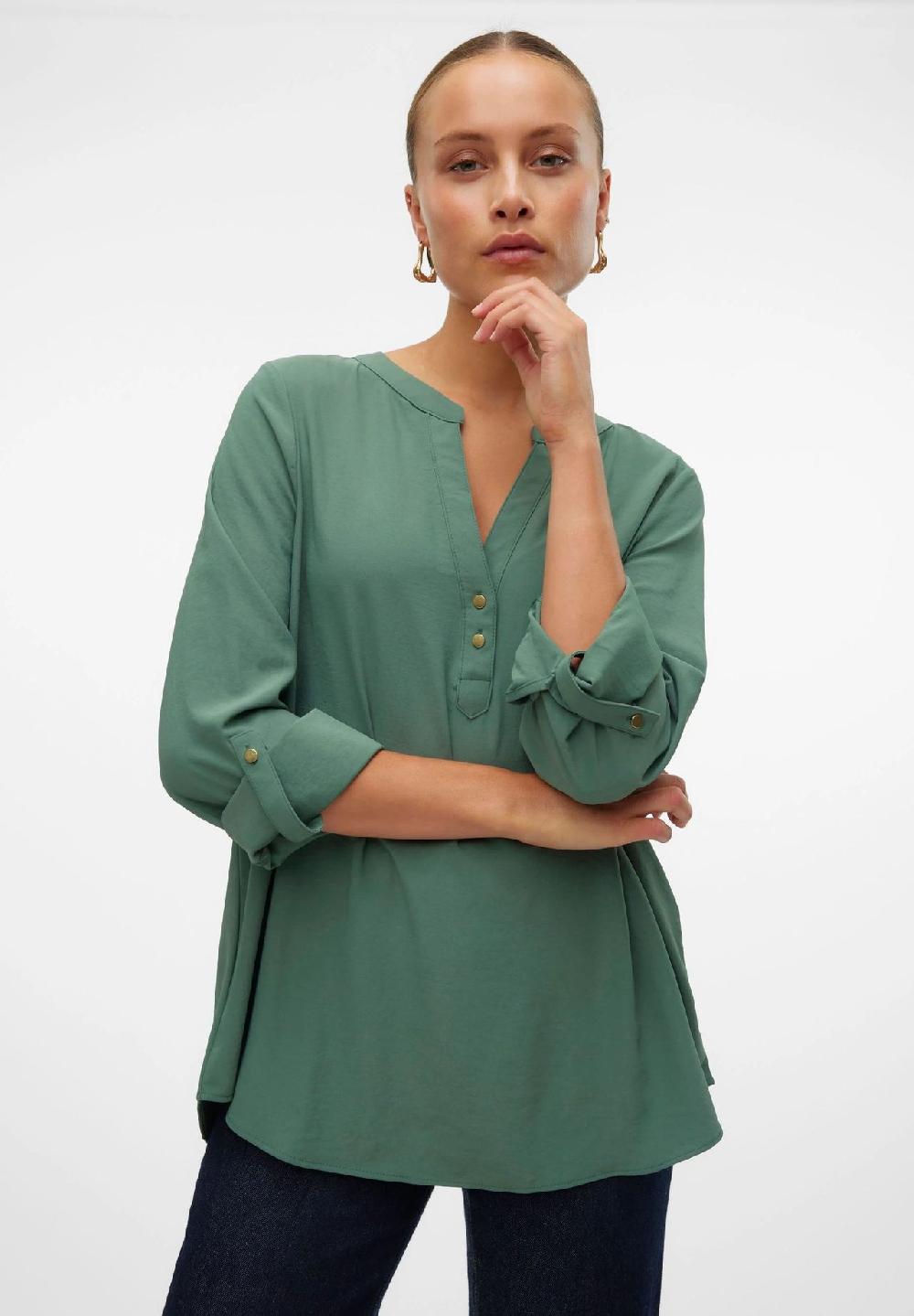 VERO MODA® Blusenshirt Split-Neck für Damen Kauf eins, bekomm eins gratis