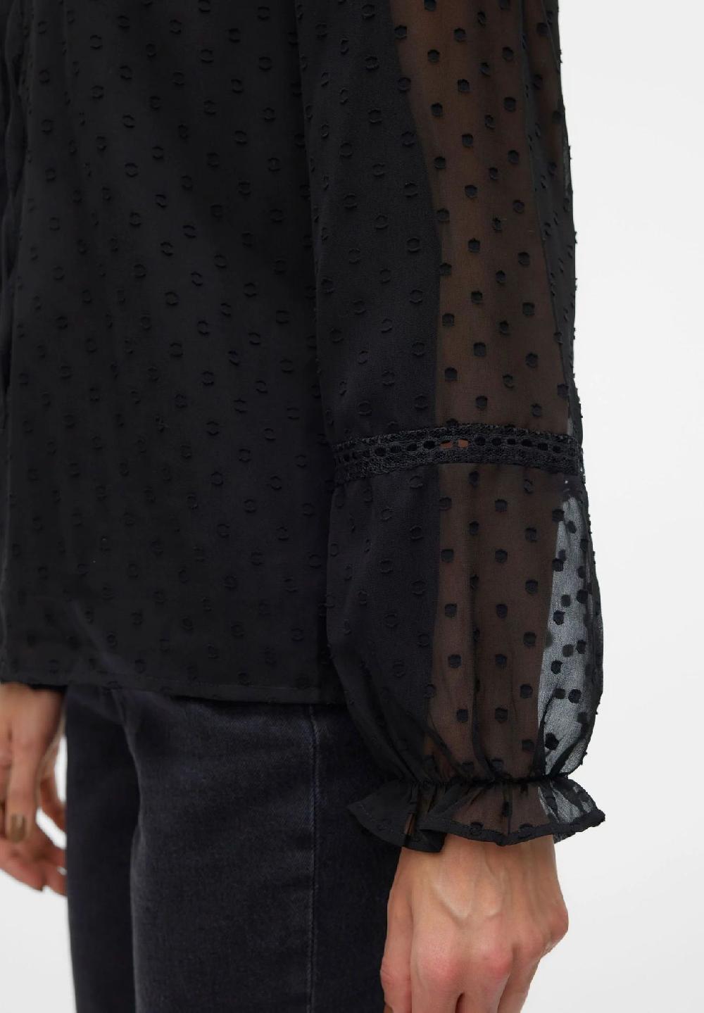 VERO MODA® Shirtbluse "Leah" Schlüsselloch-Ausschnitt für Damen Tägliche Deals