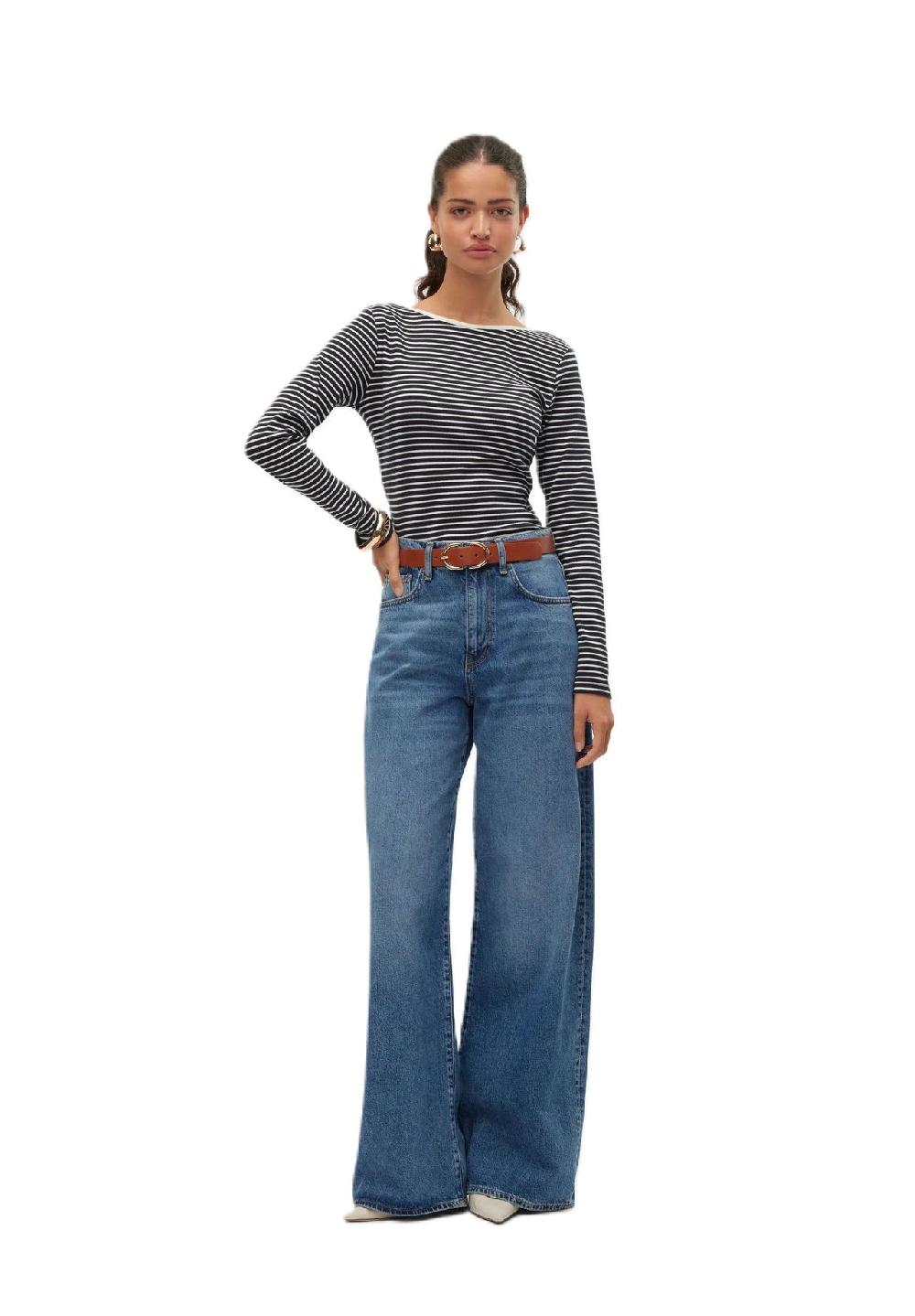 VERO MODA® Langarmshirt "Chloe" U-Ausschnitt für Damen Sonderangebote