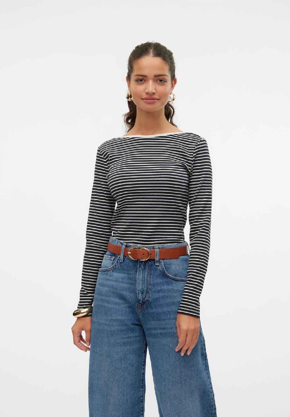VERO MODA® Langarmshirt "Chloe" U-Ausschnitt für Damen Sonderangebote