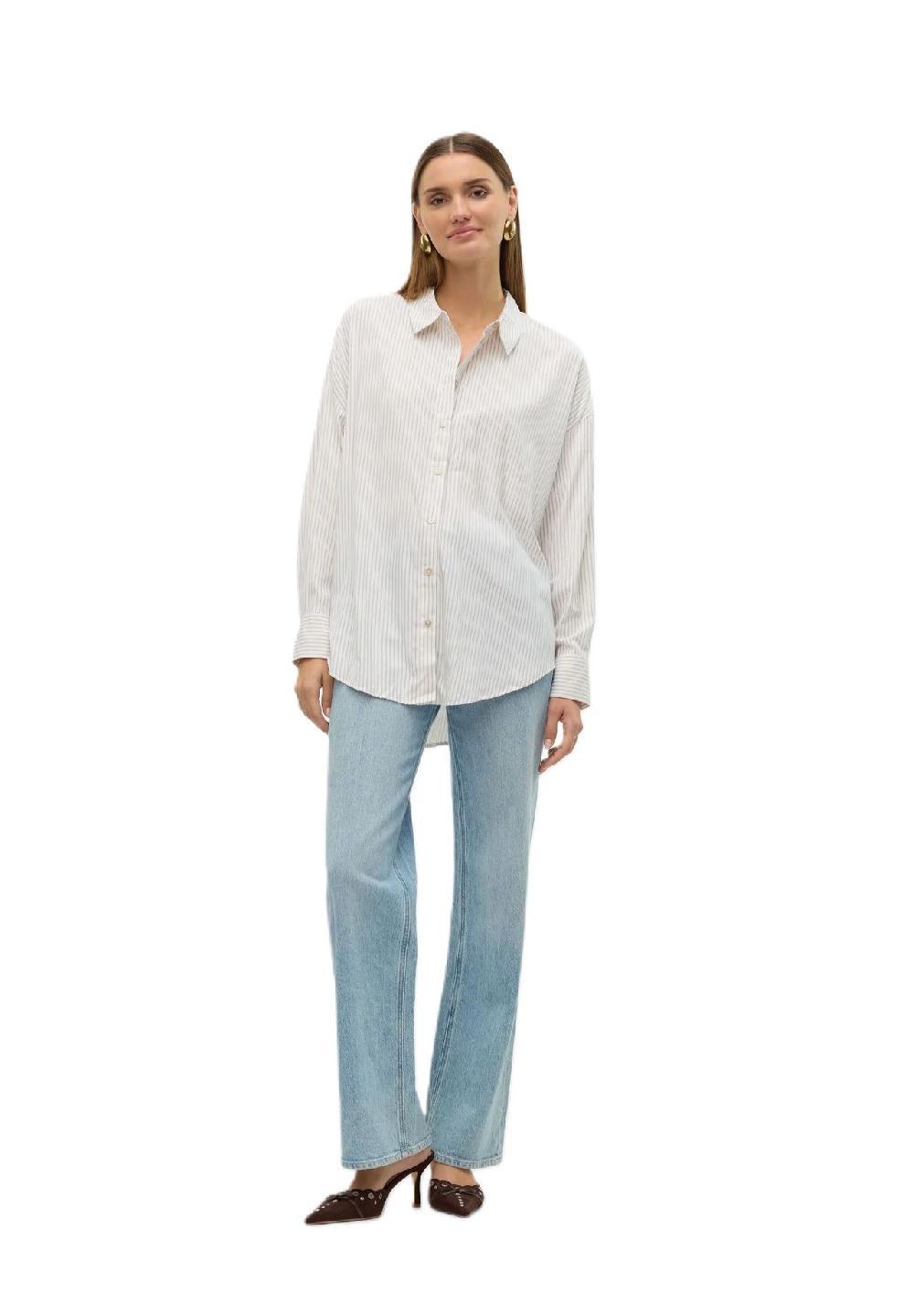 VERO MODA® Hemdbluse "Nora" Oversize für Damen Tiefpreis