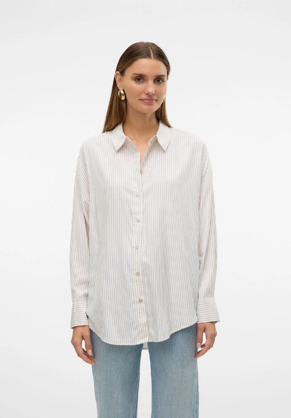 VERO MODA® Hemdbluse "Nora" Oversize für Damen Tiefpreis