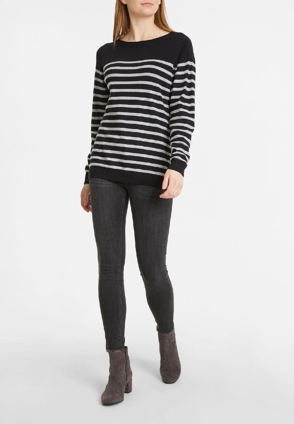 GALERIA essentials Pullover Rippbündchen Langarm Streifen für Damen Zeitbegrenzte Promotion