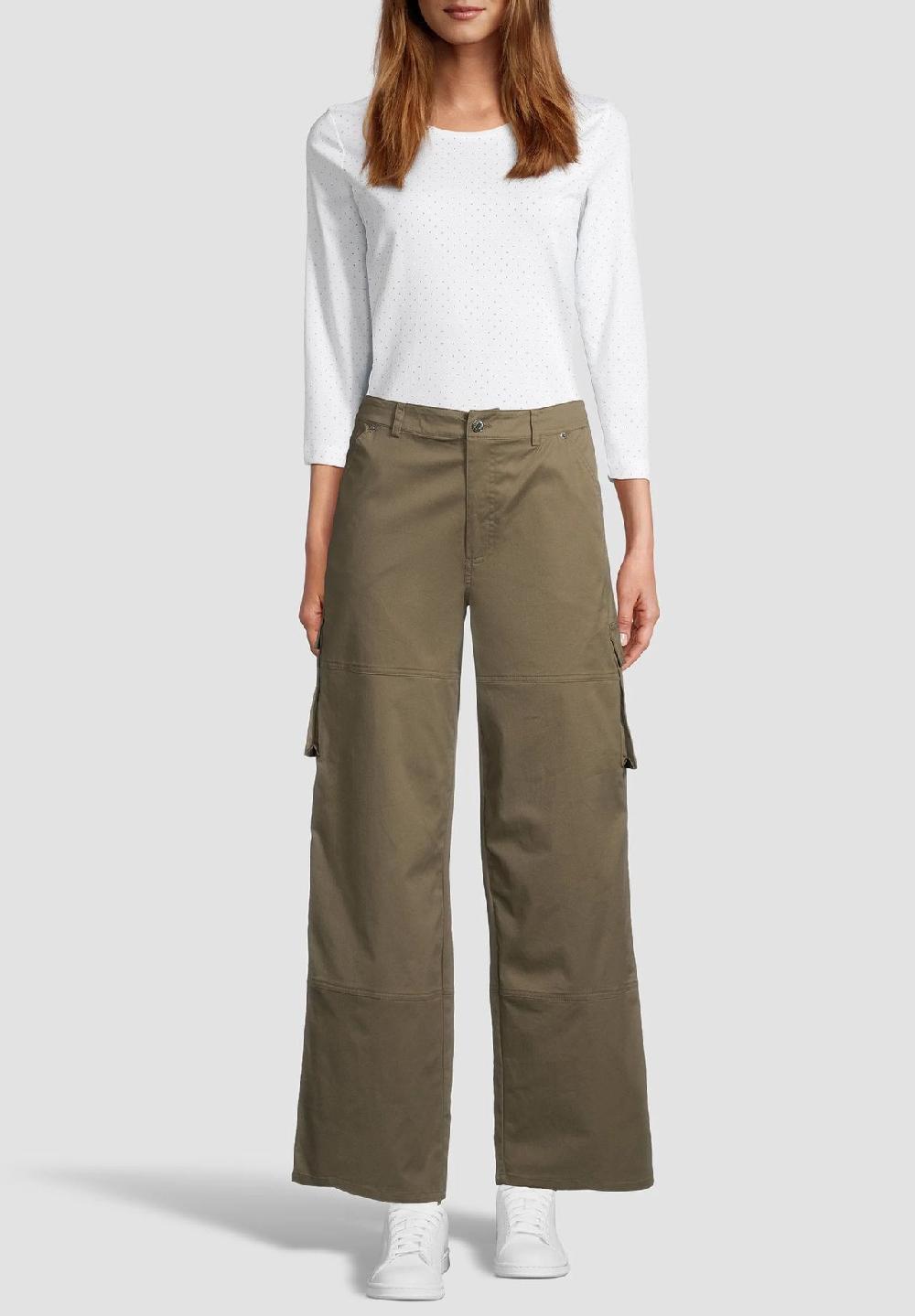 MANGUUN Cargohose Baumwolle-Stretch knöchellang für Damen Verkauf