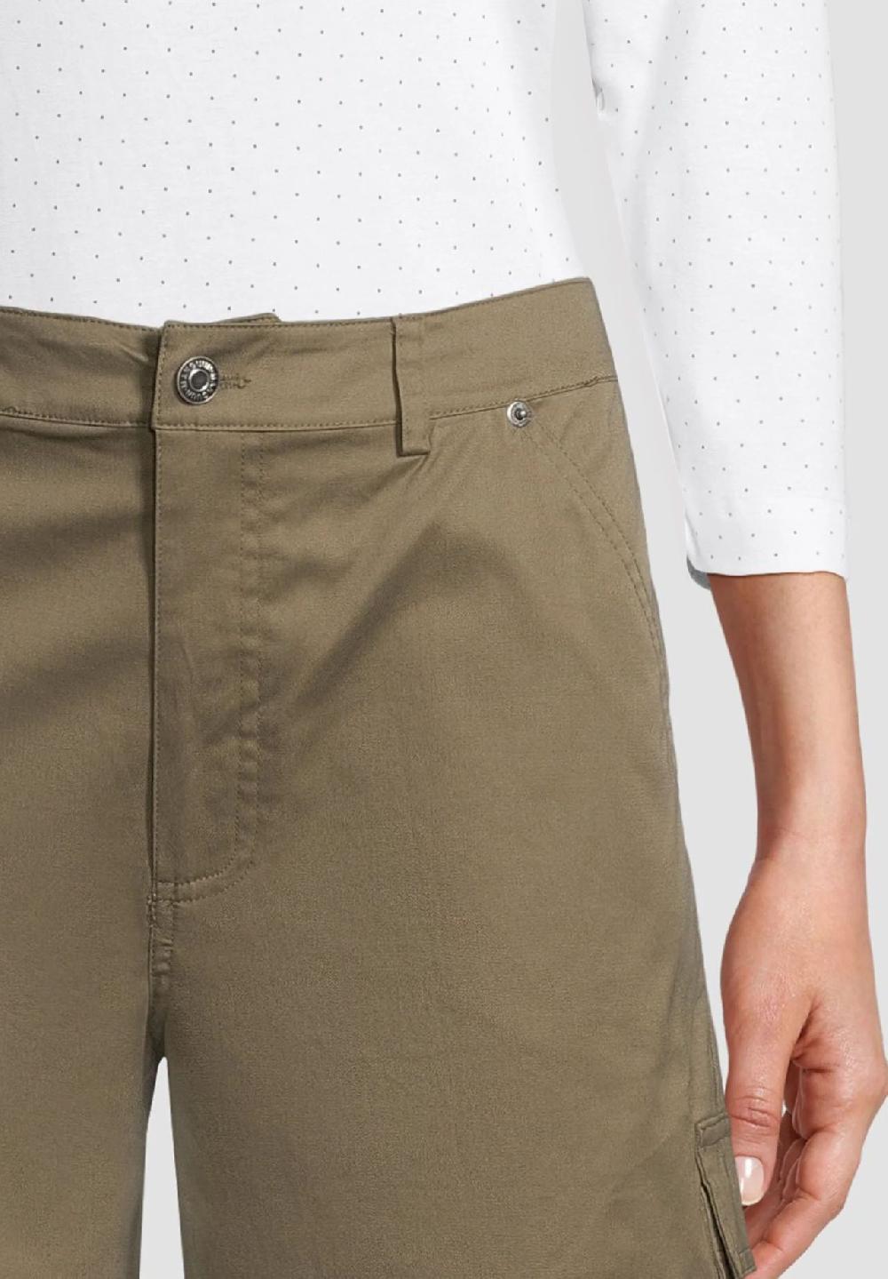 MANGUUN Cargohose Baumwolle-Stretch knöchellang für Damen Verkauf
