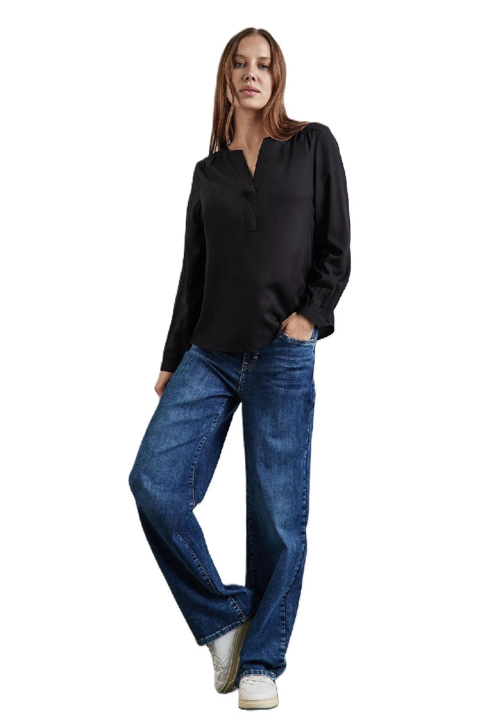 Street One Shirtbluse Split-Neck für Damen Kostenloser Versand international