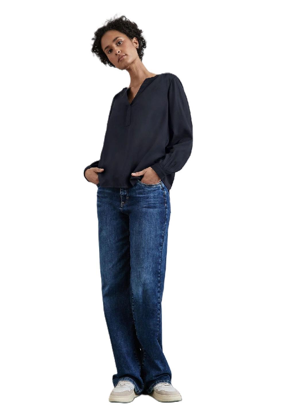 Street One Shirtbluse Split-Neck für Damen Begrenzt auf 3 Tage