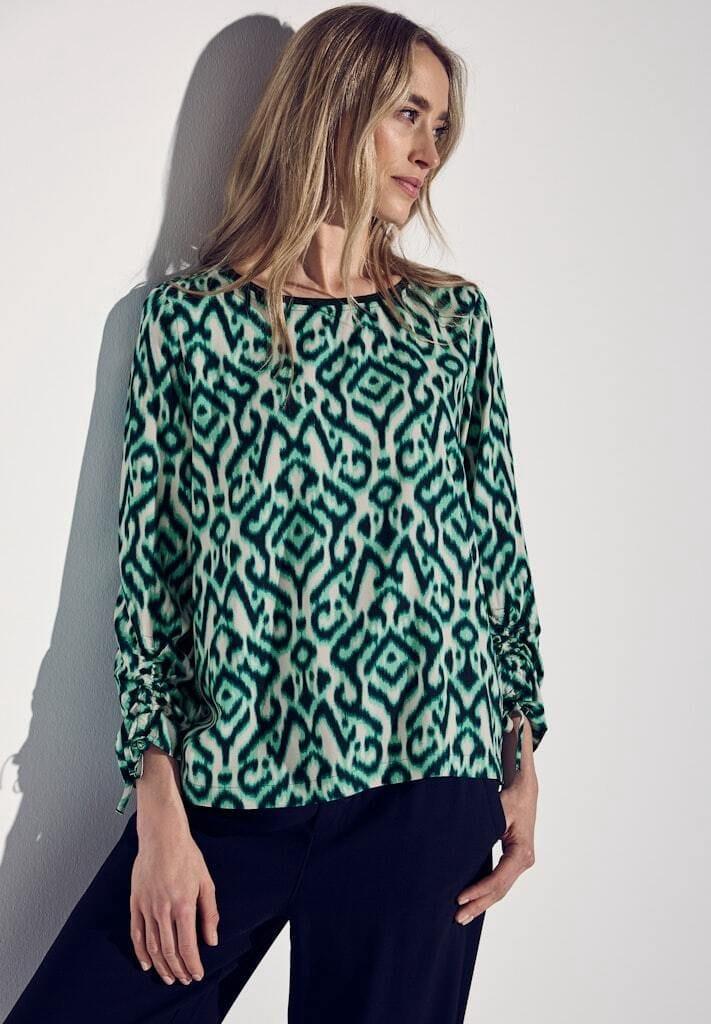 Street One Shirtbluse Raffung für Damen Saisonschlussverkauf