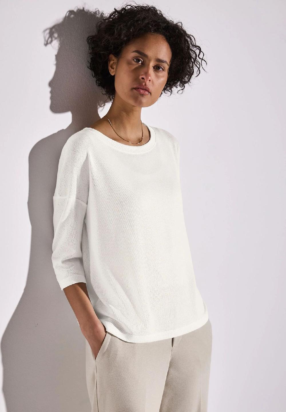 Street One Shirt U-Boot-Ausschnitt 3/4-Arm für Damen Jubiläumsangebot