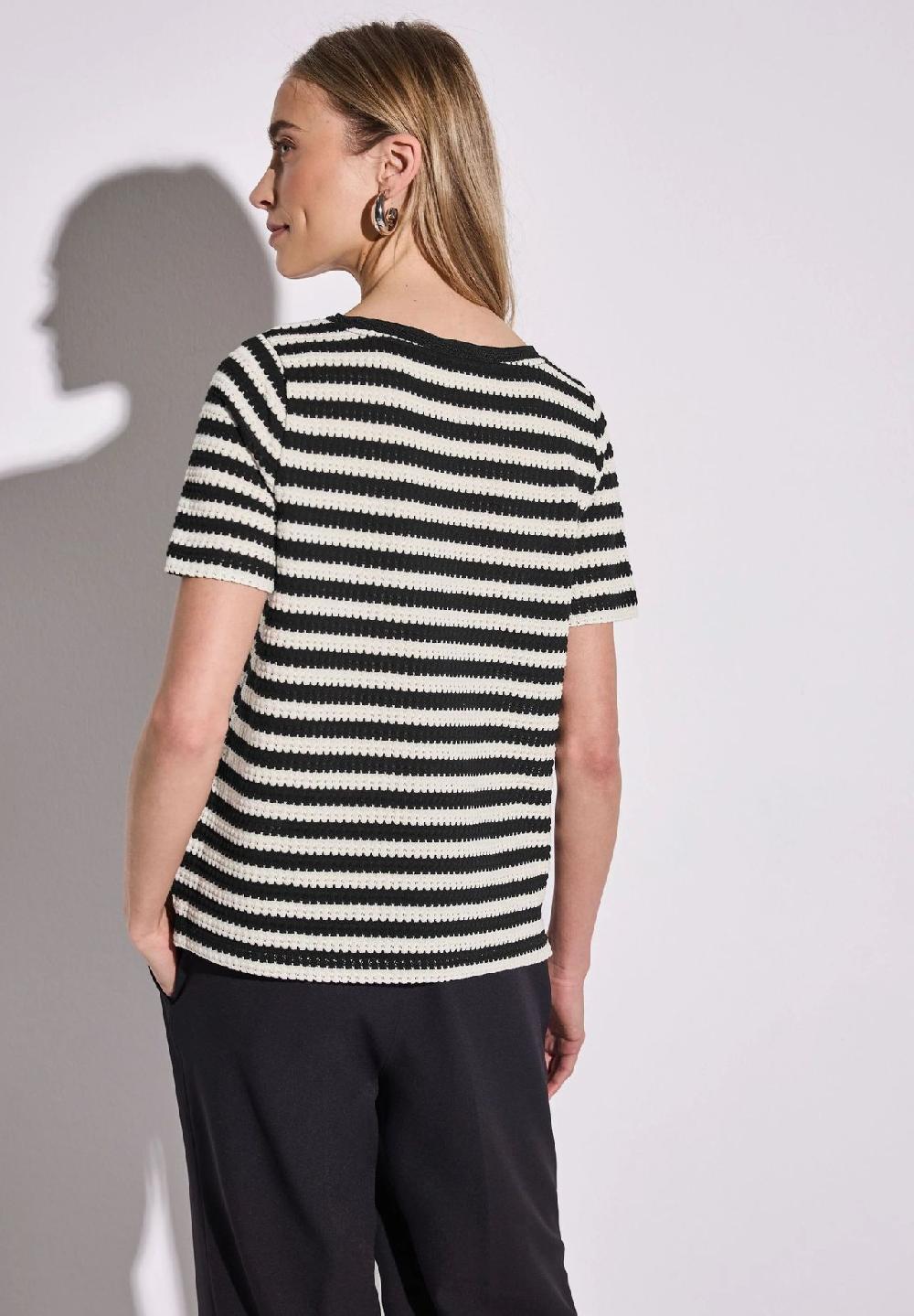 Street One T-Shirt gerader Schnitt Rundhals für Damen Lagerräumung