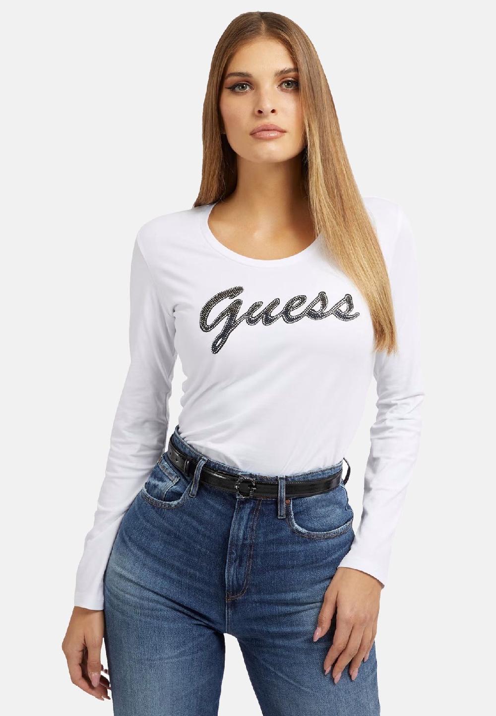GUESS Longsleeve ADRIANA Langarmshirt Vatertagsangebot