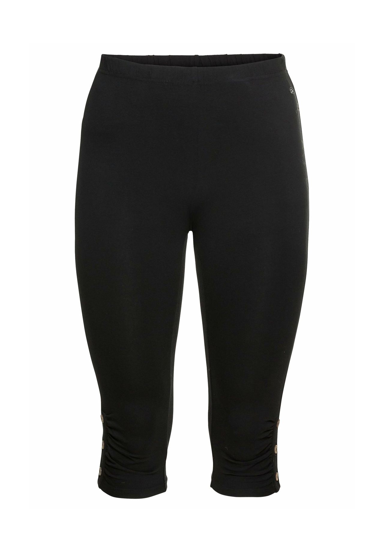 sheego Leggings mit Raffung und Deko-Knöpfen am Saum Valentinstagsangebot