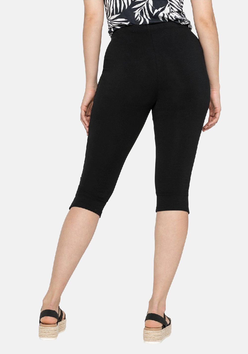 sheego Leggings mit Raffung und Deko-Knöpfen am Saum Valentinstagsangebot