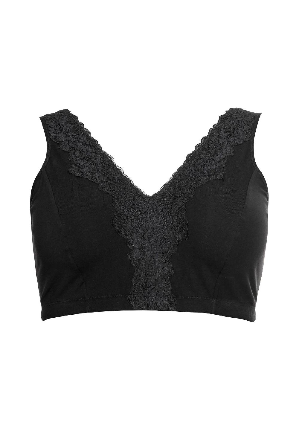 sheego BH ohne Bügel in Bustier-Form mit Spitzenborte Jubiläumsangebot