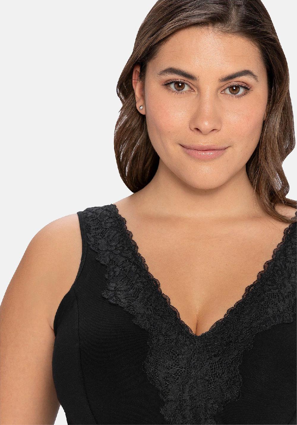 sheego BH ohne Bügel in Bustier-Form mit Spitzenborte Jubiläumsangebot