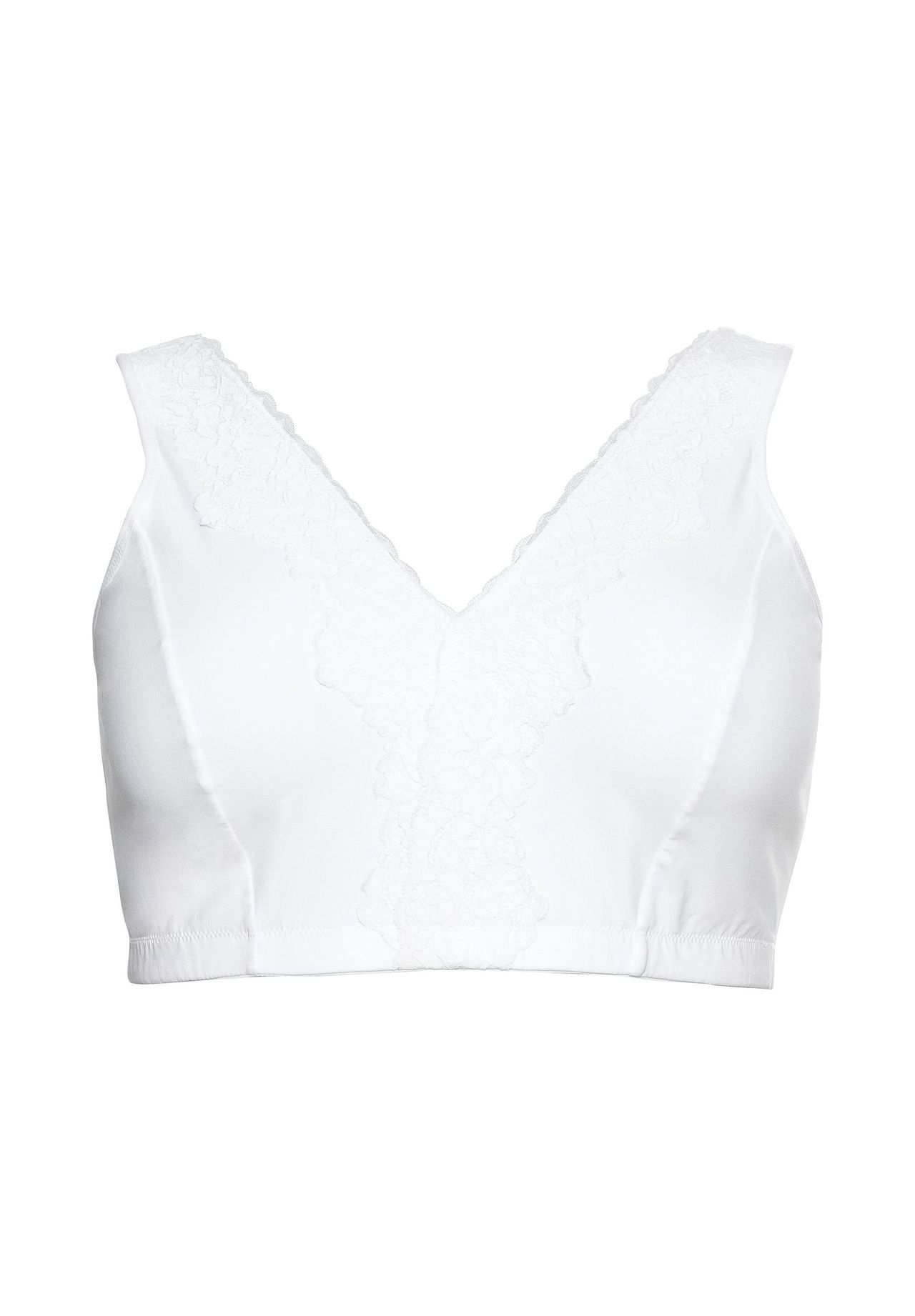 sheego BH ohne Bügel in Bustier-Form mit Spitzenborte Lagerräumung